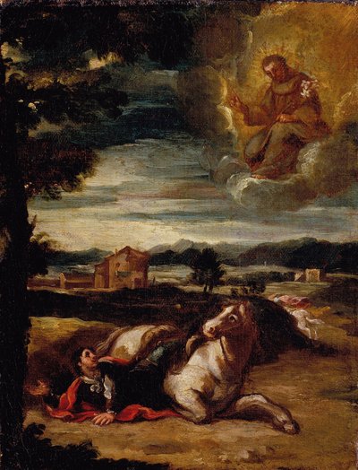 St Anthony of Padua Appearing to a Knight by Unbekannt Unbekannt